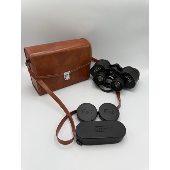 VINTAGE SEARS BINOCULARS 7X35MM EXTRA WIDE ANGLE MODEL 2527 WITH